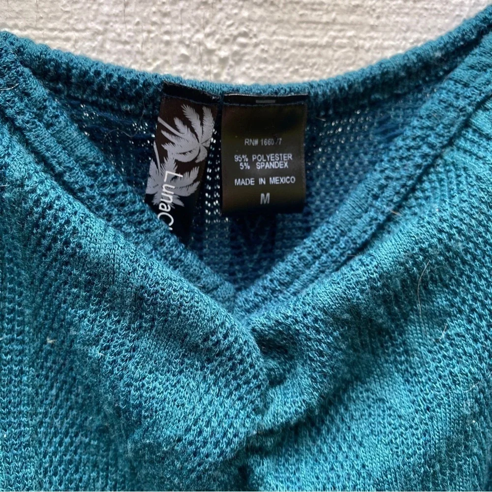 Luna Chix Forest Green Cable Knit Sleeveless Sweater Dress Size Medium